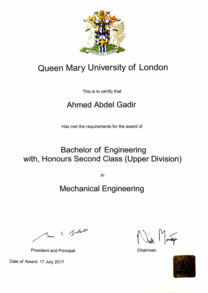 degree certificate